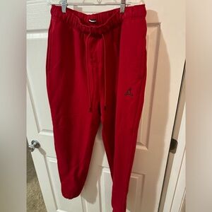 Jordan Heavy Sweat Pants Red Size Large